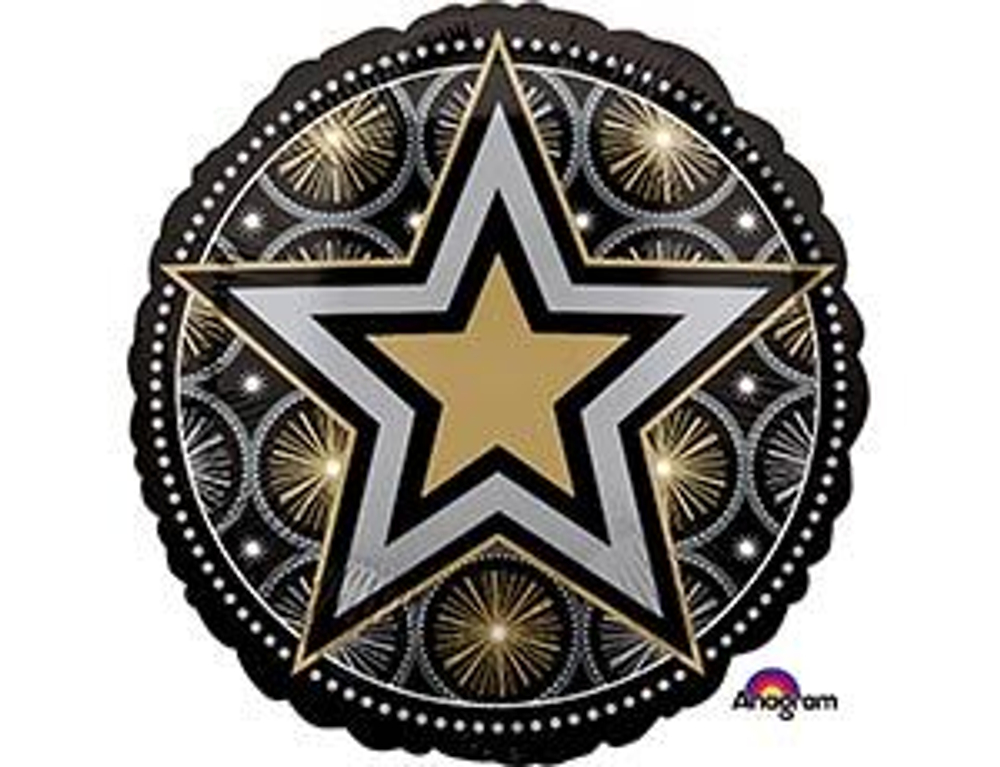 А 18" Звезда на черном блеск S55