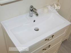 Тумба под раковину Акватон Леон 80 Н, дуб бежевый