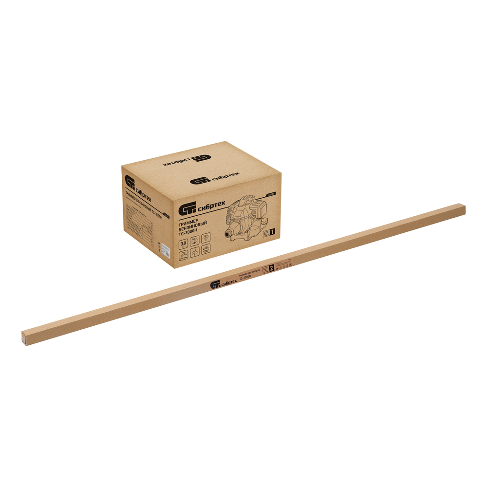 Триммер бензиновый ТС-3000Н, 52 см3, неразъемная штанга, состоит из 2 частей Сибртех