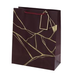 GAEM Пакет подарочный M (бумага 210г/м2, блок 12шт), L26 W12 H32 см, 4в.