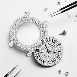 KANGOL Custom Baby"s Breath Turn Of Fortune Quartz Movement Metal Strap Watch Women"s Watch Silver Dial