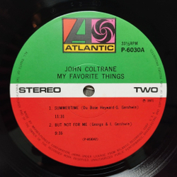 Винтажная виниловая пластинка LP John Coltrane My Favorite Things (Japan 1971) (No Obi) Summertime