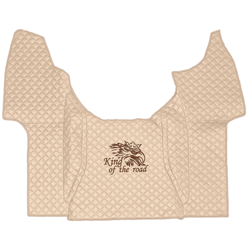 Ковры SCANIA 6 серии P (автомат), (экокожа, бежевый, бежевый кант, коричневая вышивка)