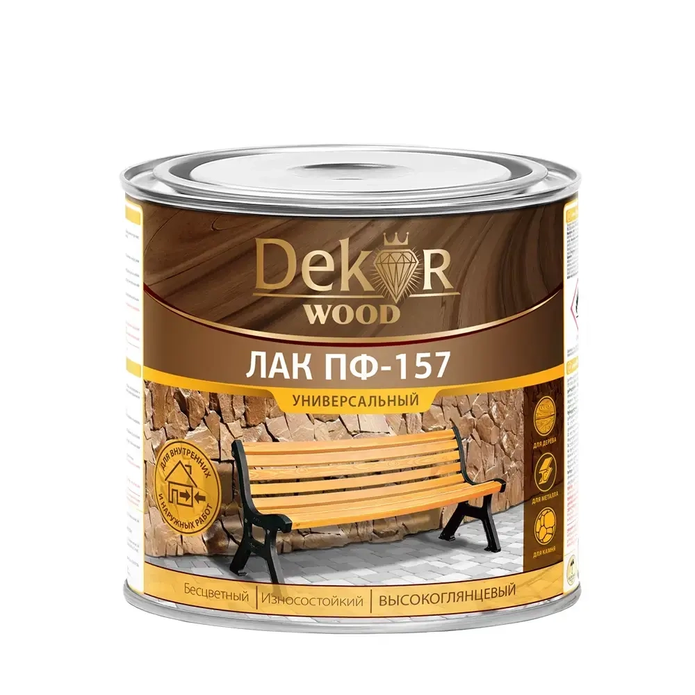 DEKOR WOOD  Лак алкидный ПФ-157 универсальный 2,4кг (Кубанские краски)