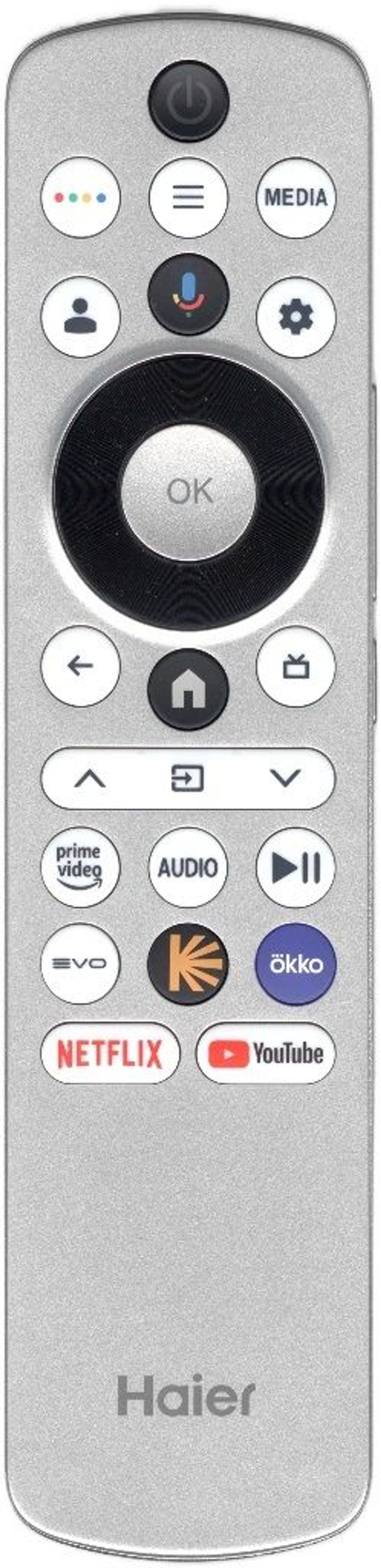 Пульт оригинальный Haier HTR-U33GR с голосовым набором SMART TV