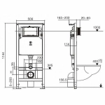 Унитаз с инсталляцией WeltWasser AMBERG 506 + KEHLBACH 004 GL-WT + AMBERG RD-MT CR