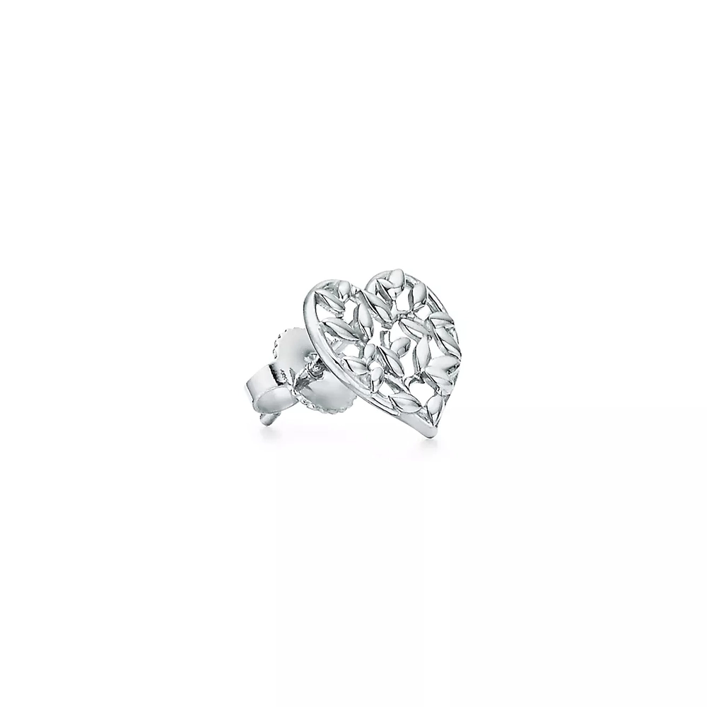 Серьги из серебра, Tiffany 🌿Olive Leaf Heart.