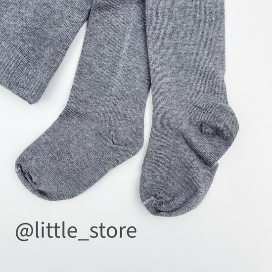 Колготки хлопковые, Темно-серый меланж