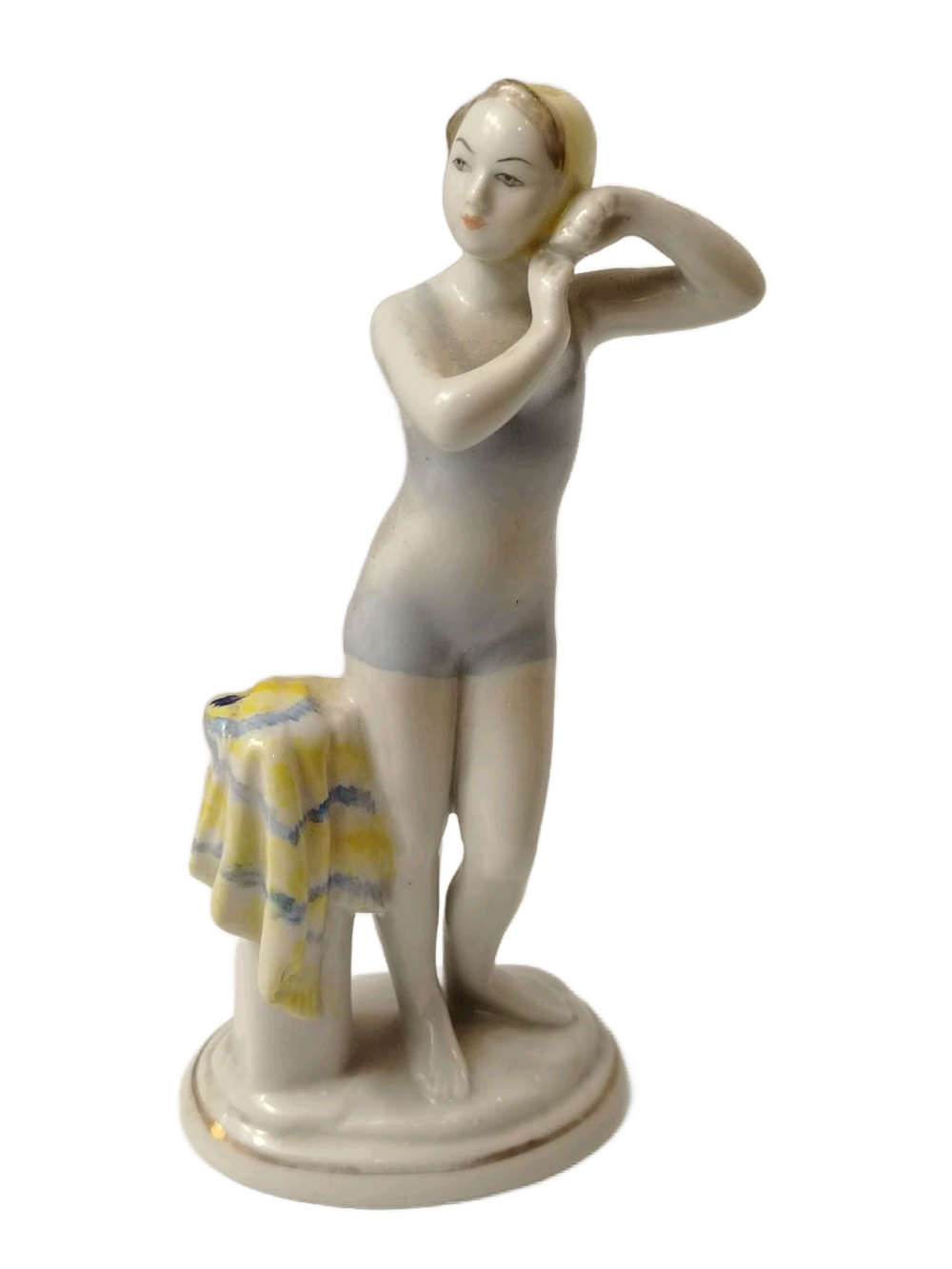 Фарфоровая статуэтка "Юная купальщица" (2) ЛФЗ, 1950 - 1960 гг.