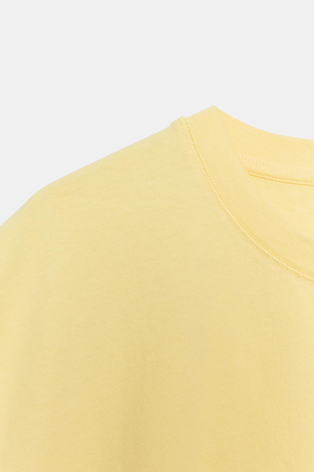 ZARA ФУТБОЛКА С КОРОТКИМИ РУКАВАМИ, ЖЕЛТЫЙ