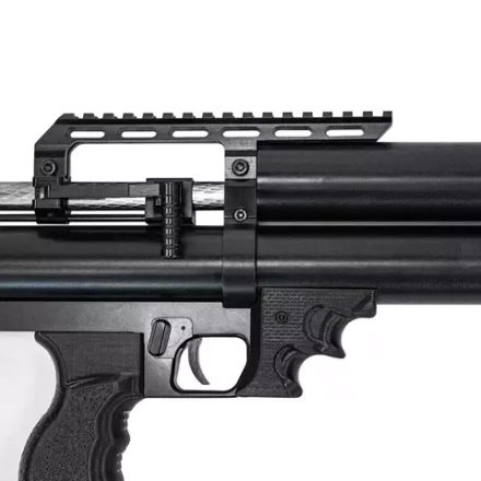 Винтовка пневматическая Krugergun PCP Снайпер буллпап 300 мм, прямоток, cal 5.5, передний вз, Black