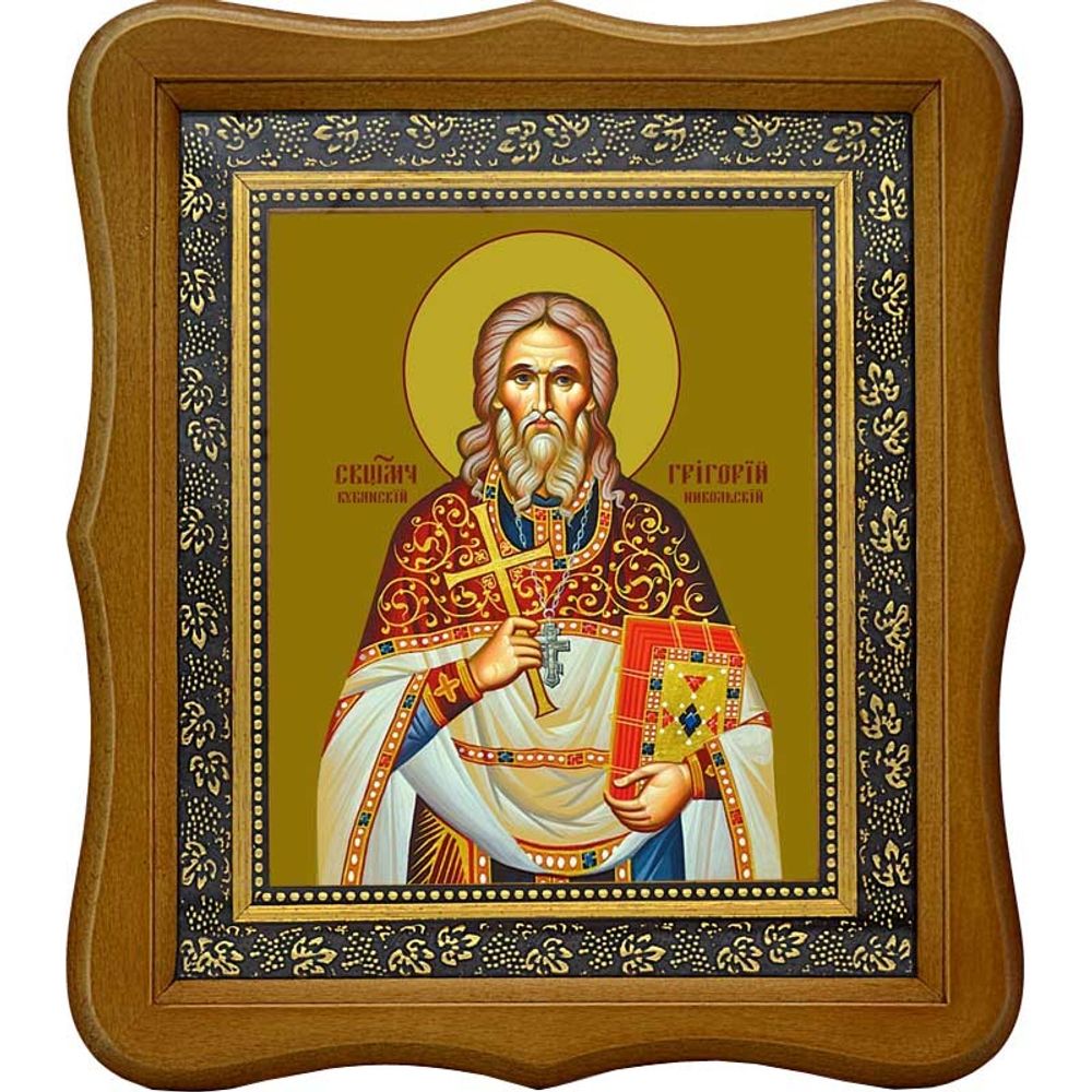 Григорий Никольский, священномученик, пресвитер. Икона на холсте.