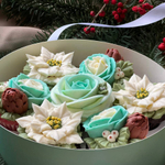 Букет из 7 капкейков “Изумрудная зима”