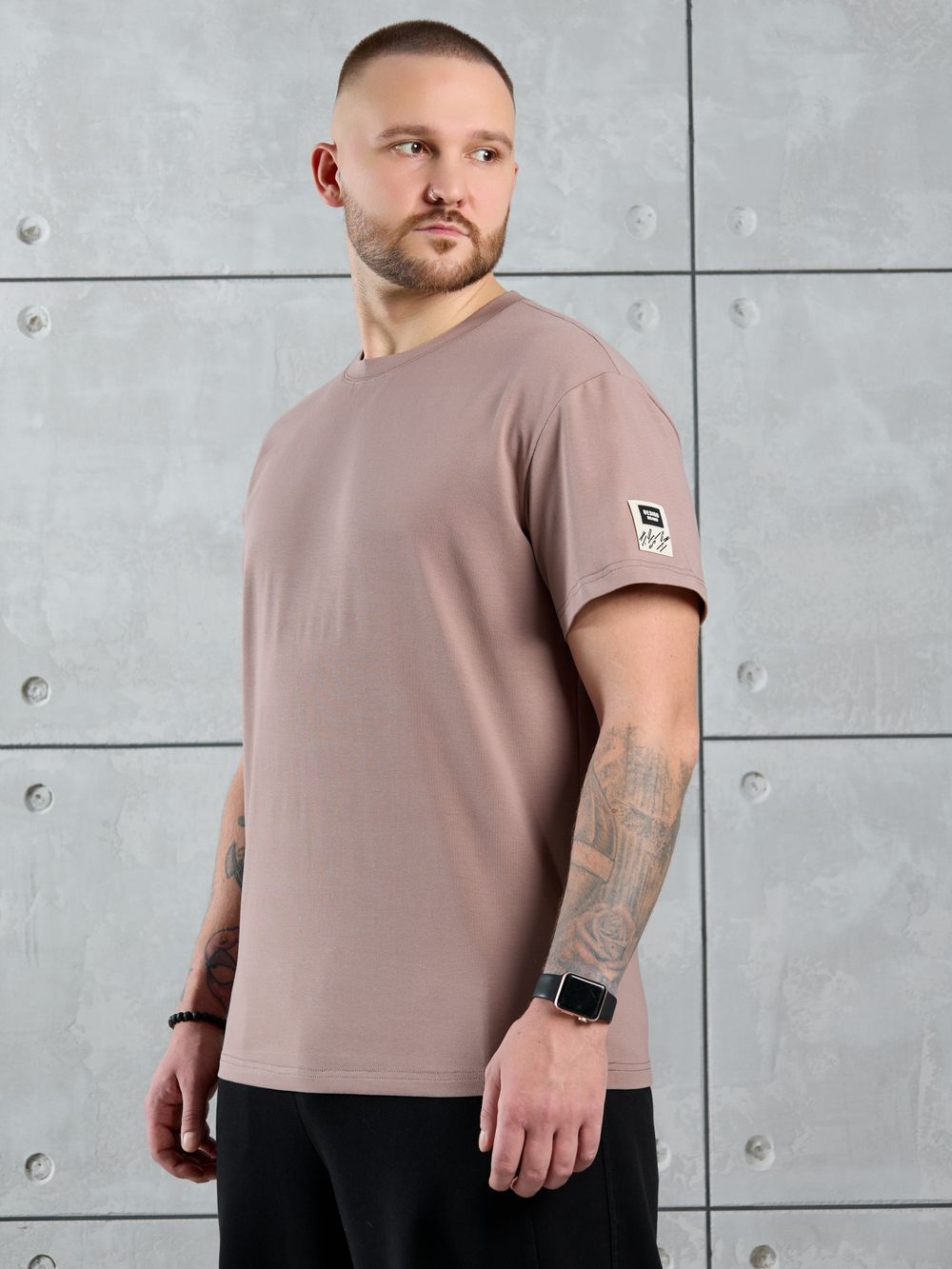 Фуфайка (футболка) мужская Арчи-1 Виотекс БЕЖЕВЫЙ