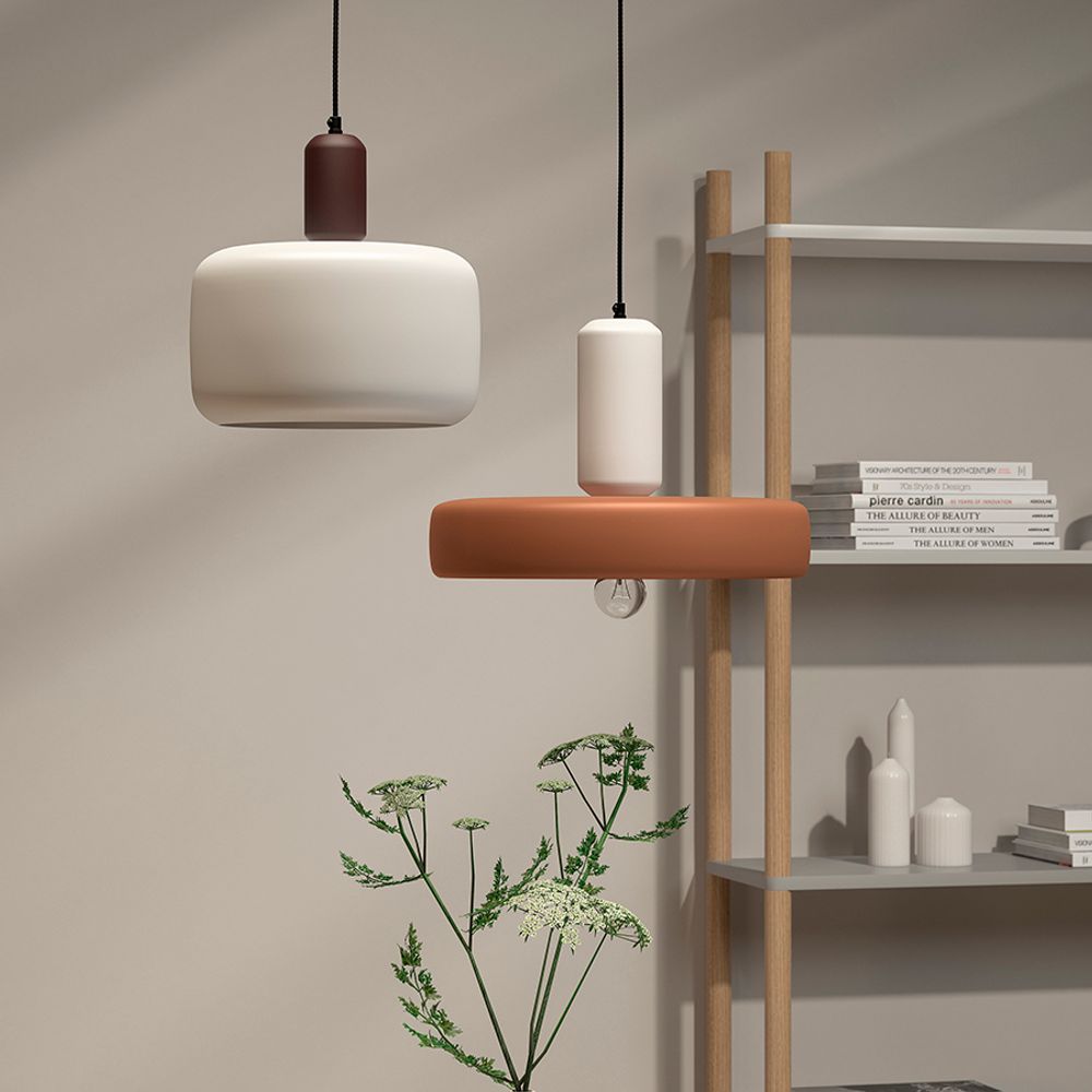 Светильник подвесной Juko, Ø42х31 см, бежевый/коричневый