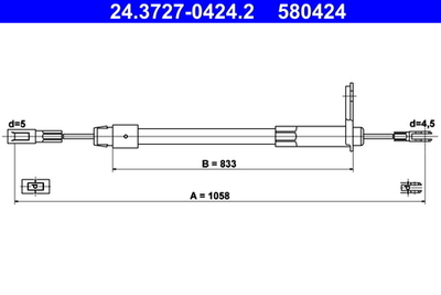 ATE - 24372704242-ATE - Cable Pull, parking brake