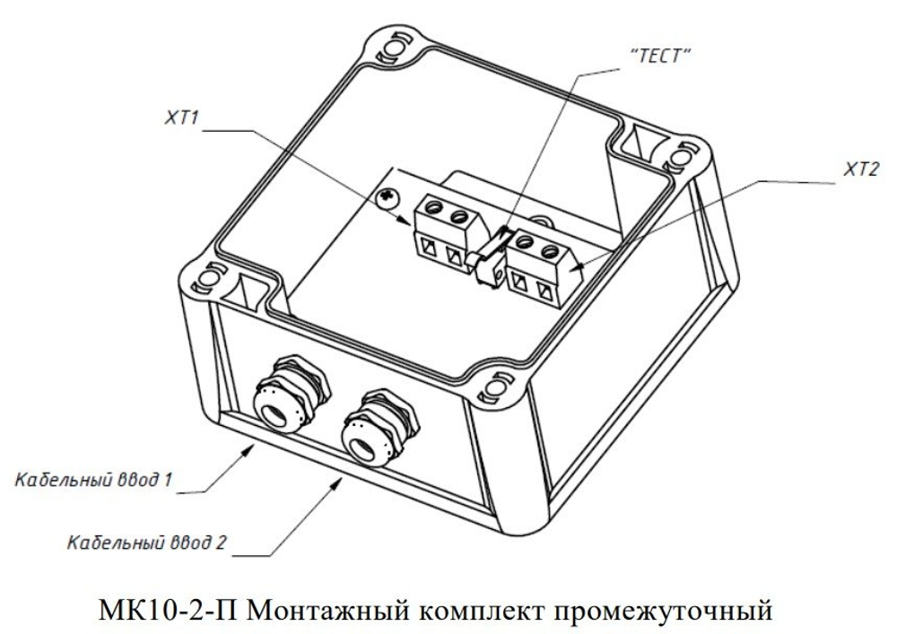 МК10-2-П Промежуточный монтажный комплект (подключение термокабеля, два ввода)
