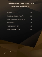 Вентилятор накладной RIO D100 обр.клапан тяг.выкл. DICITI