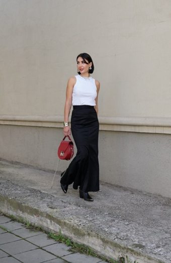 Юбка-годе в черном