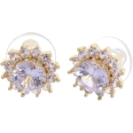 Серьги из гиппоалергенного металла со стразами «ПАЛУМНА», классика, цвет золото и серебро, 1,3-dсм