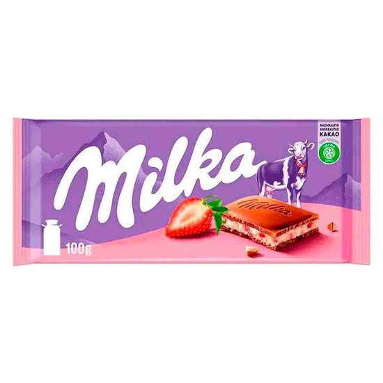 Шоколад молочный Milka Strawberry Yoghurt с клубничным йогуртом, 100 г (Германия)