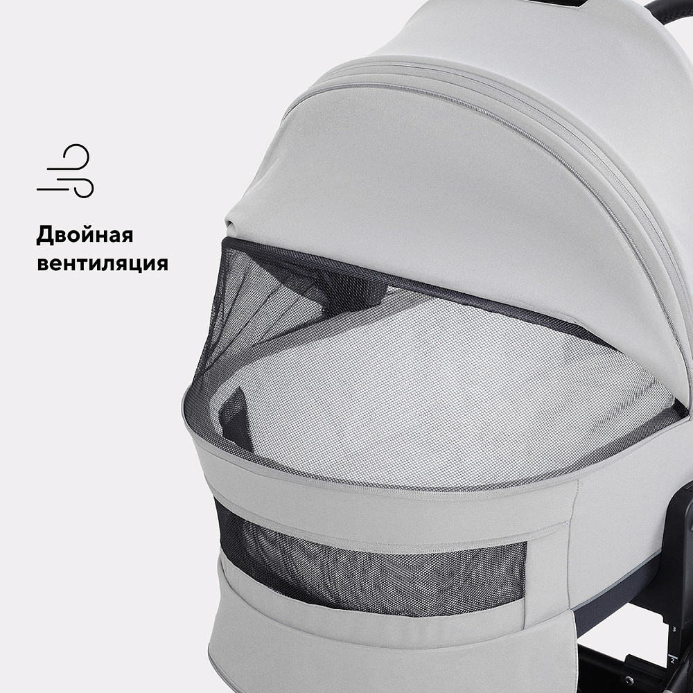 Детская коляска Rant Flex Therm Soft 3 в 1 с автокреслом Evomax Grey Stone Grey