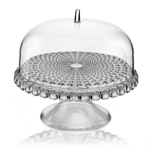 Блюдо для торта с крышкой tiffany, D30 см, серое