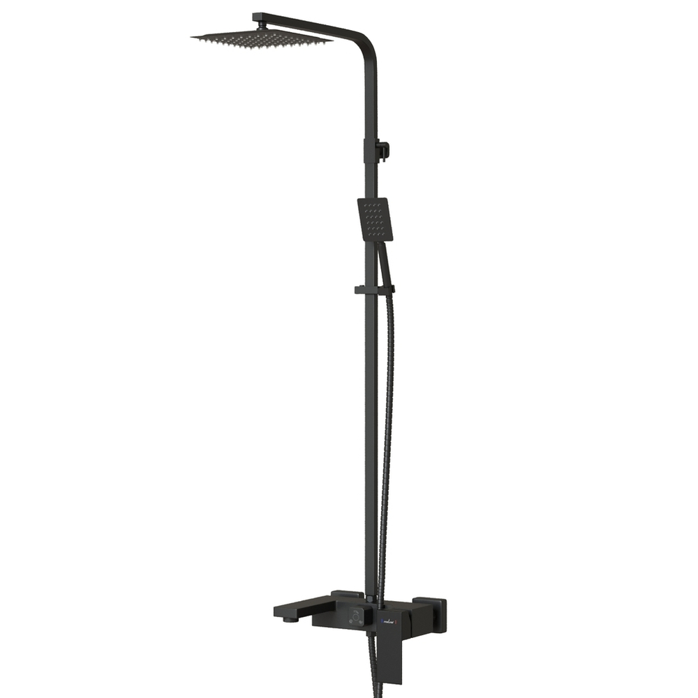 Душевая система 35к MIXLINE ML2417 излив лейка 3 позиции +лейка "Тропический душ" ЧЕРНЫЙ