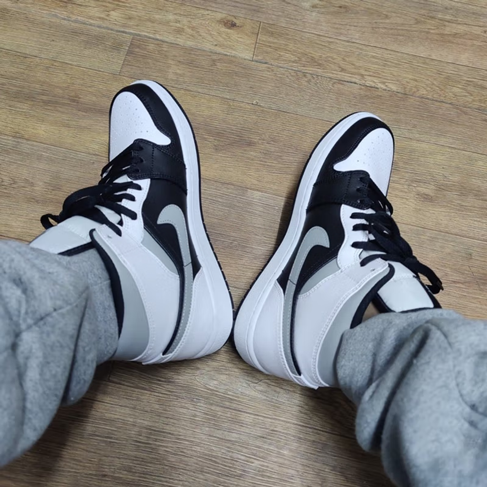 Jordan 1 Mid White Shadow GS