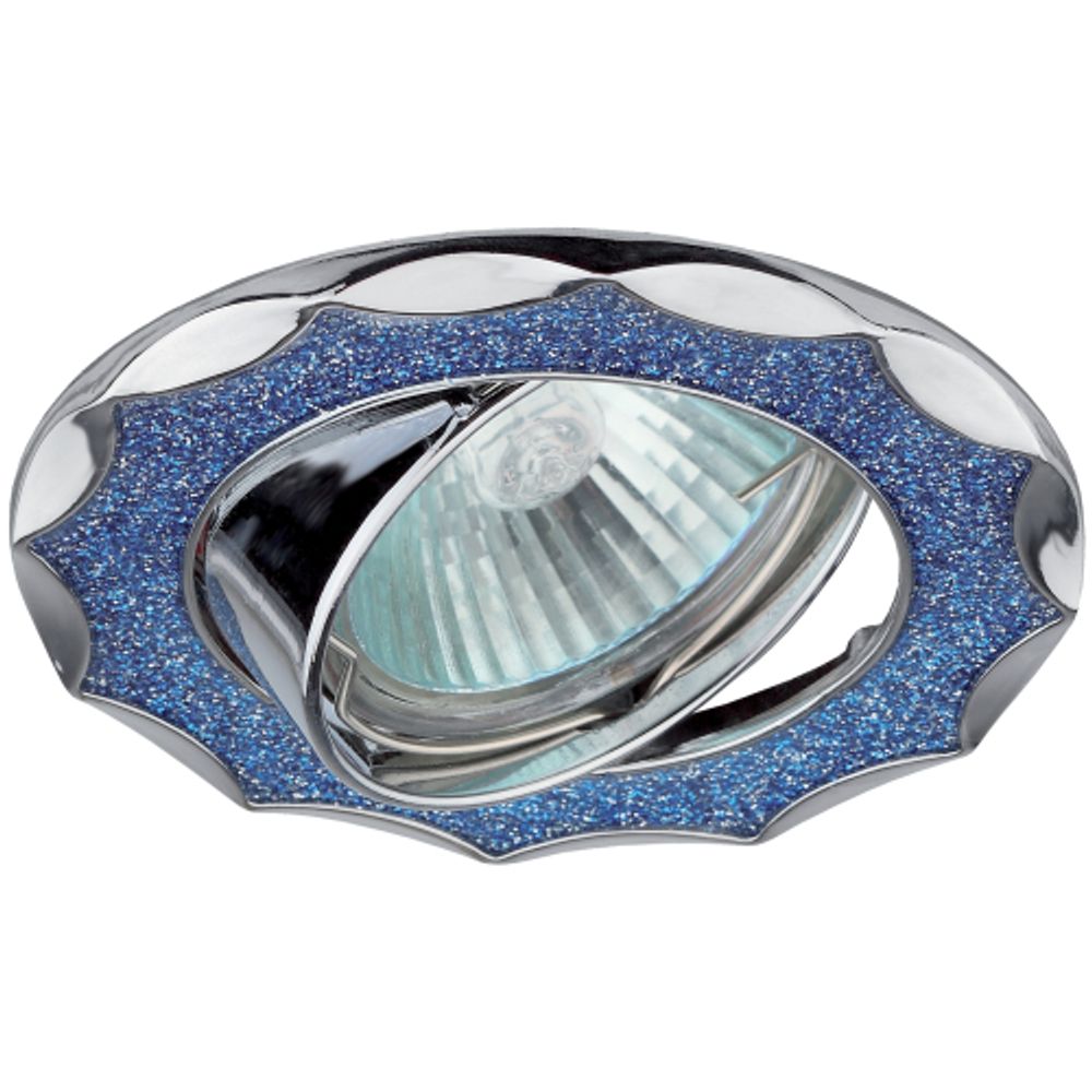 Светильник встраиваемый декоративный ЭРА DK17 CH/SHBL2 MR16 GU5.3 хром/голубой | Декоративные встраиваемые светильники