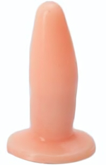 Телесная анальная пробка с подошвой-присоской - 14 см. (Цвет: телесный)