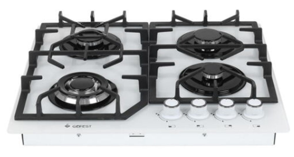 Поверхность варочная  Гефест ПВГ 2232-01 К12 (белая стекл.газ-контр)