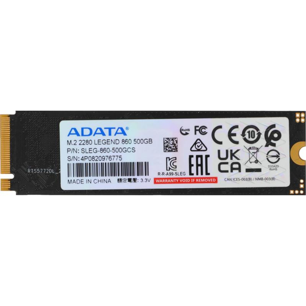 Твердотельный накопитель SSD ADATA SLEG-860-500GCS