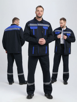 Костюм Итрорис-1 СОП (тк.Саржа,250) брюки, т.синий/васильковый