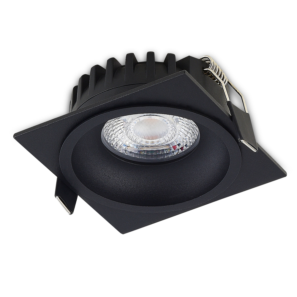 Светильник встраиваемый CRATER,  10W,  876Lm,  3000K,  D82хH40мм,  IP44,  черный