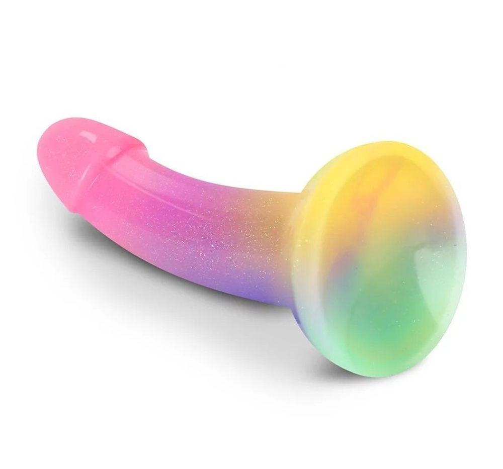 Фаллоимитатор из жидкого силикона Dildolls Stargazer - 17,6 см. (Цвет: разноцветный)