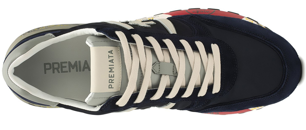 Premiata Lander 3756 темно-синие с красным