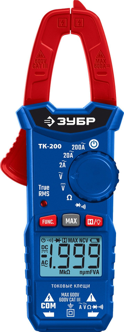 ЗУБР ТК200 Цифровые токовые клещи (59828)