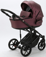 Детская коляска Adamex Zico Deluxe 3 в 1 Z-SM08 Т.СИРЕН.ПЕРЛ КОЖА