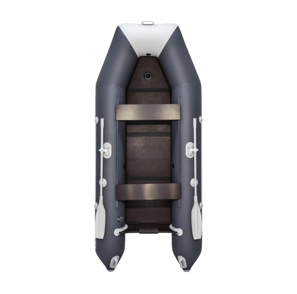 Лодка ПВХ АКВА 3200 СК со стрингерами  графит/ светло-серая