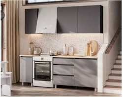 Кухонный гарнитур Den 1,6м Графит серый/Дуб Сонома