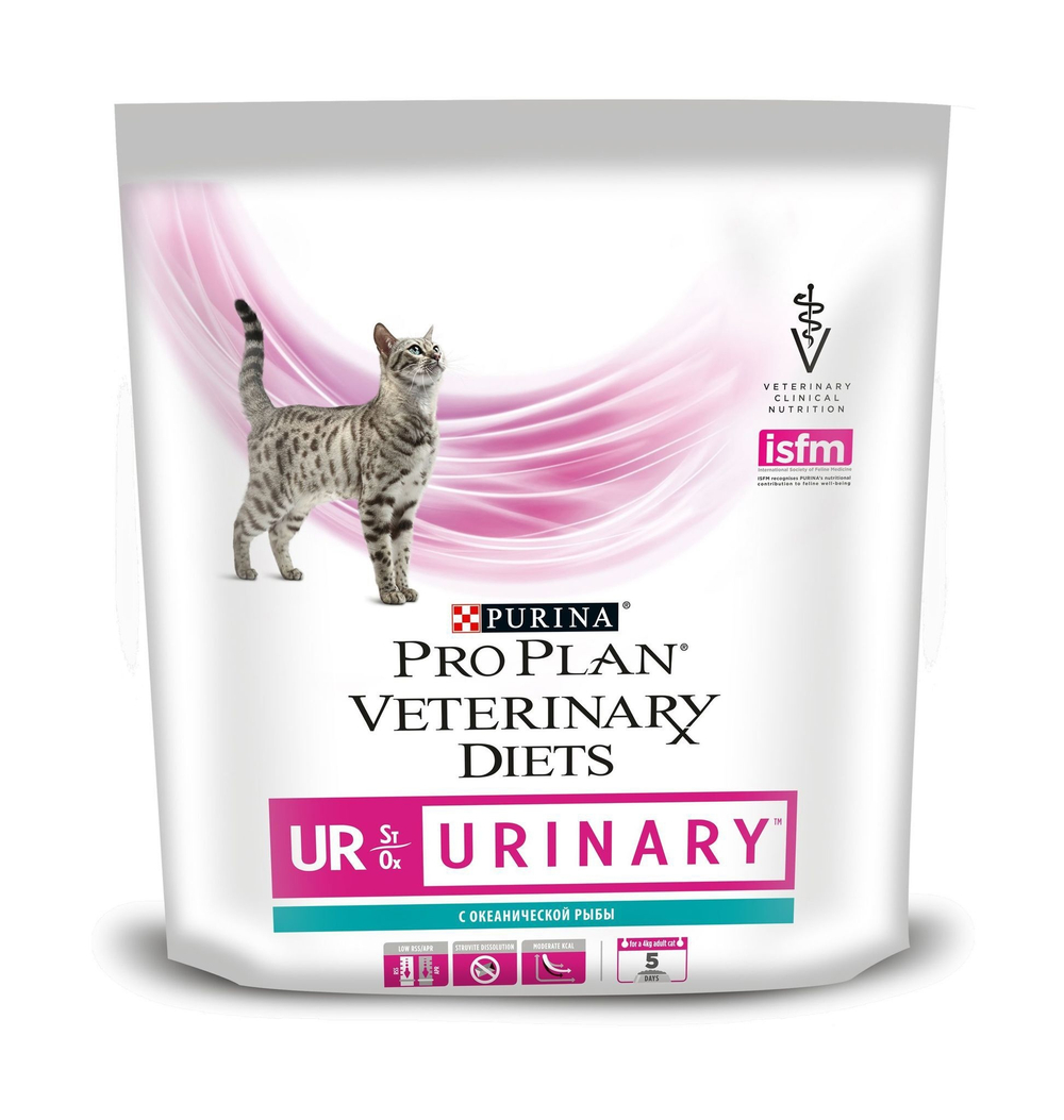 Сухой корм Pro Plan Veterinary Diets UR Urinary  для кошек при мочекаменной болезни, океаническая ры