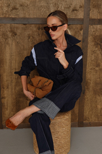 Костюм из джинсы с имитацией рубашки