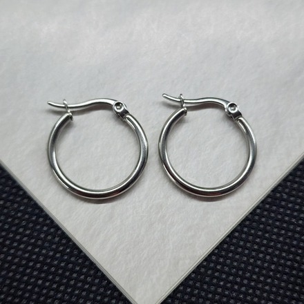 Швензы кольца, сталь, застёжка булавка, размер 20×2мм, цена за пару