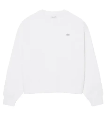 Женская Кофта теннисная Lacoste Oversized Double Face Jersey - white