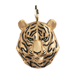 Брошь Тигр с Чёрными Бриллиантами, Эмаль, Brs0194-0/1