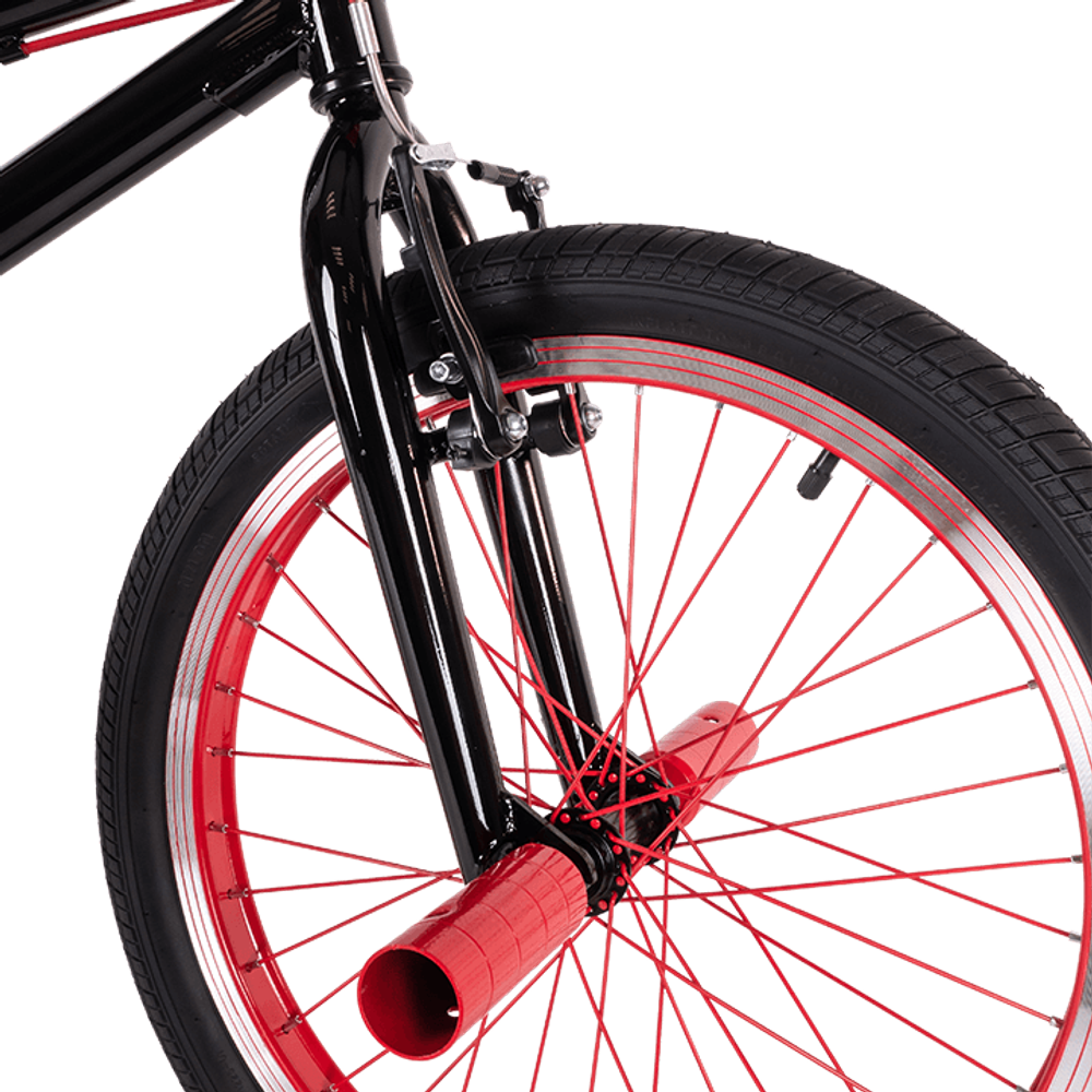 Велосипед BMX 20" Tech Team FOX  черный с красным 2023