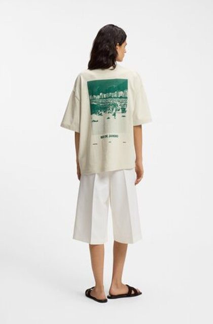 BOSS Футболка из хлопка свободного кроя