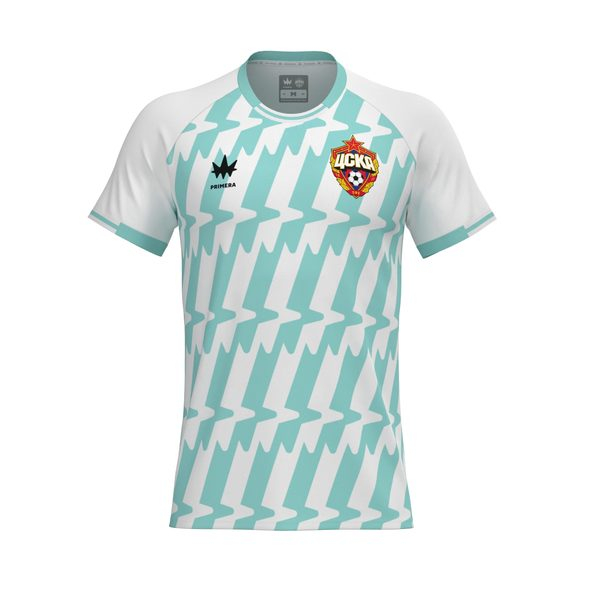 Футболка тренировочная детская CSKA Evolution 24 Training T-shirt Y — White/hyper turq