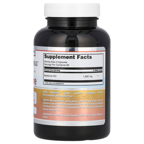 Amazing Nutrition, берберин, 120 капсул (500 мг в 1 капсуле)